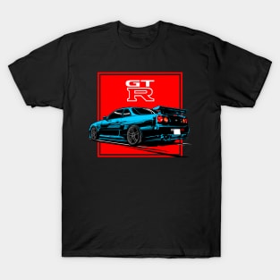 Nissan GTR 34 Blue T-Shirt